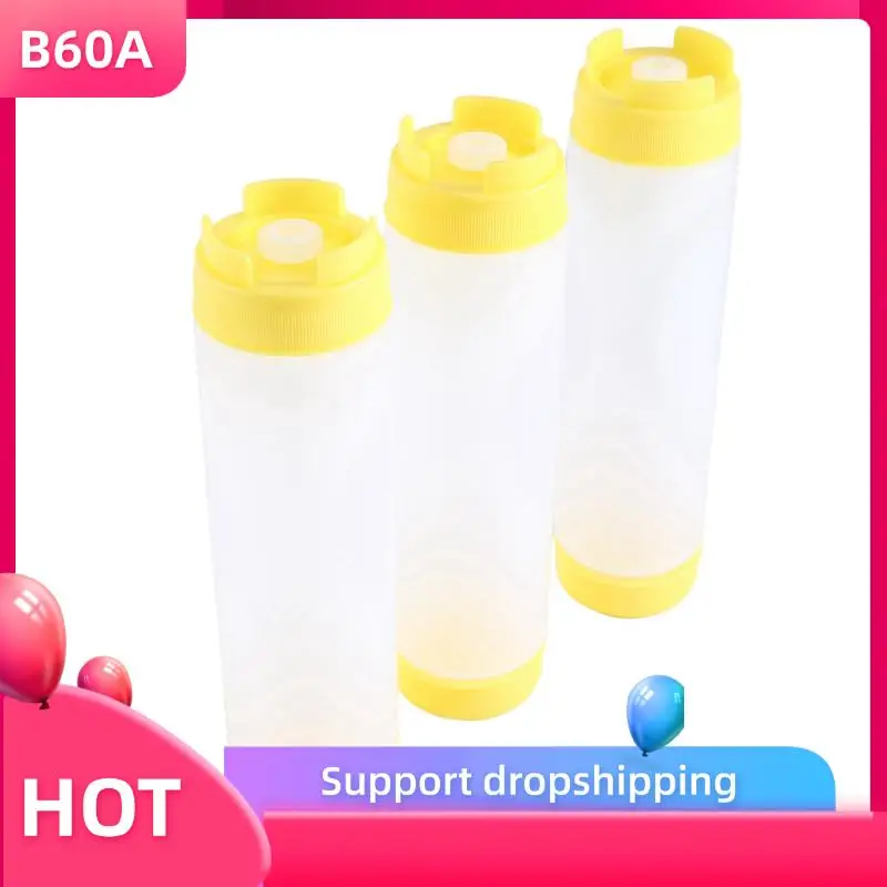 

B60A 6X 16Oz Inverted Plastic Squeeze Bottles, Refillable Tip Large Valve Dispenser Condiment Squeeze Bottle