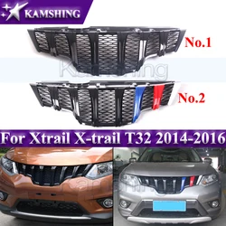 Kamshing Car Front Bumper Grill Mask Radiator Grille For Nissan Xtrail X-trail T32 2014-2016 Racing Grills