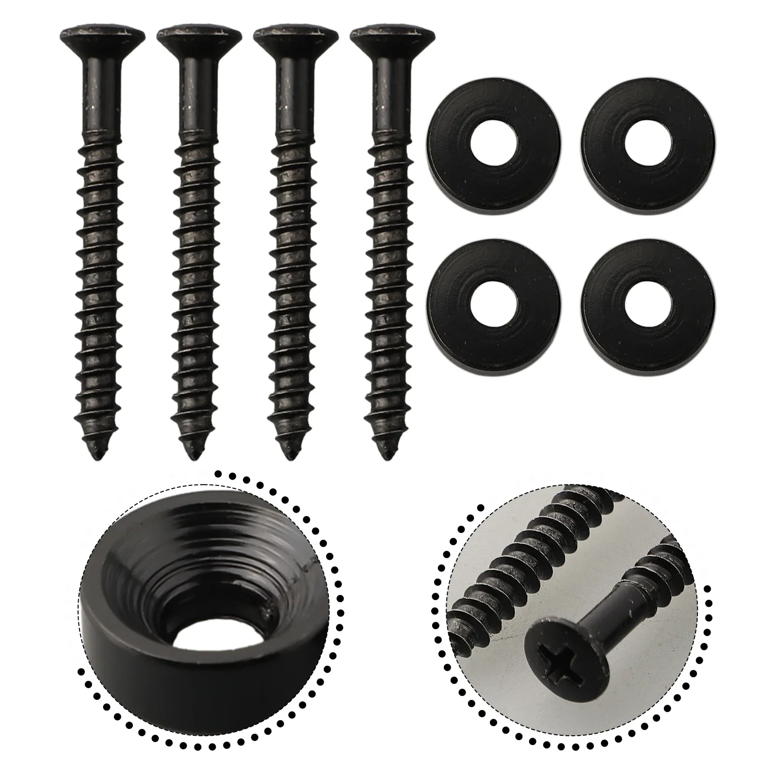 Hot Sale Newest Ferrule Screw Joint With 4 Set Electric Guitars Instrument Mounting Musical Neck Bushings&Bolts