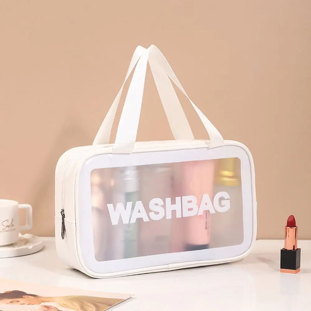 Women PVC PU Cosmetic Cases Waterproof Large-Capacity Travel Storage Bag Travel Organizer Bags Swimming Bags Washbag