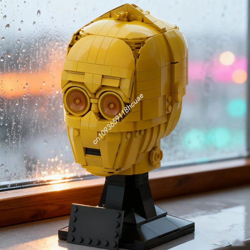 607 stücke MOC C Kopf Helm Sammlung Stil Stern Modell Bausteine DIY Weihnachten Geschenke Kreative Spielzeug Bildung Kinder Geburtstag