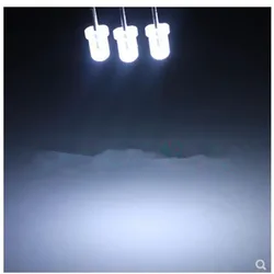 100pcs 3mm weißer Nebel Füße lang f3 Haar weiß hell weiß gefrostet Astigma tismus führte Lampe Perle in LEDs