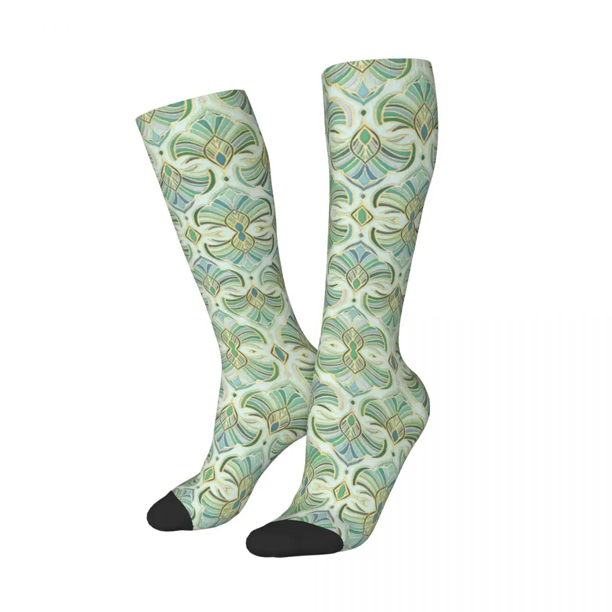 Jade Emaille Kunst Fan Socken Harajuku hochwertige Strümpfe die ganze Saison lange Socken Zubehör für Unisex Weihnachts geschenke