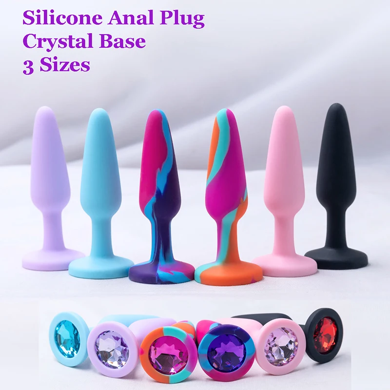 Silicone Anal Plug for Woman 3 Sizes Butt Plug Crystal Base Sex Toys Anal Toys Sex Stopper Adult Toys Anal Trainer for Couples - Image 2
