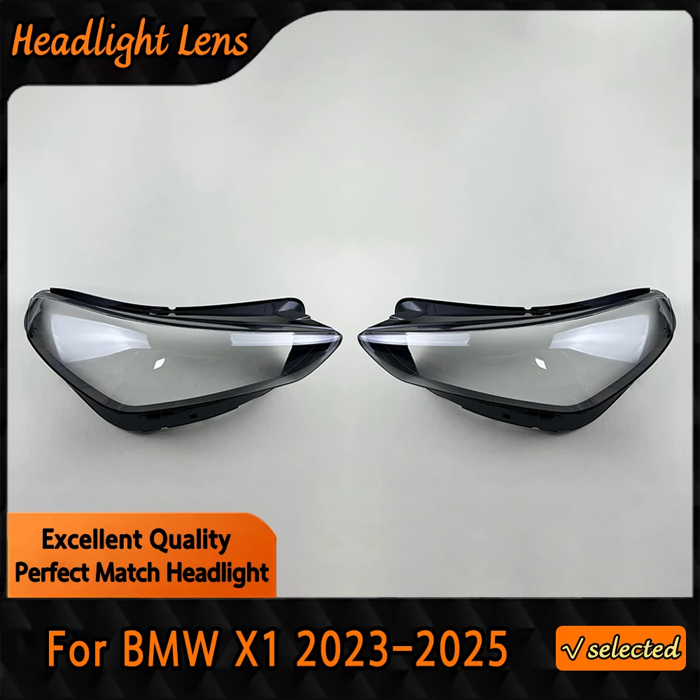 

For BMW X1 2023 2024 2025 Transparent Headlight Cover Headlamp Shell Clear Lens Plexiglass Replace Original Lampshade