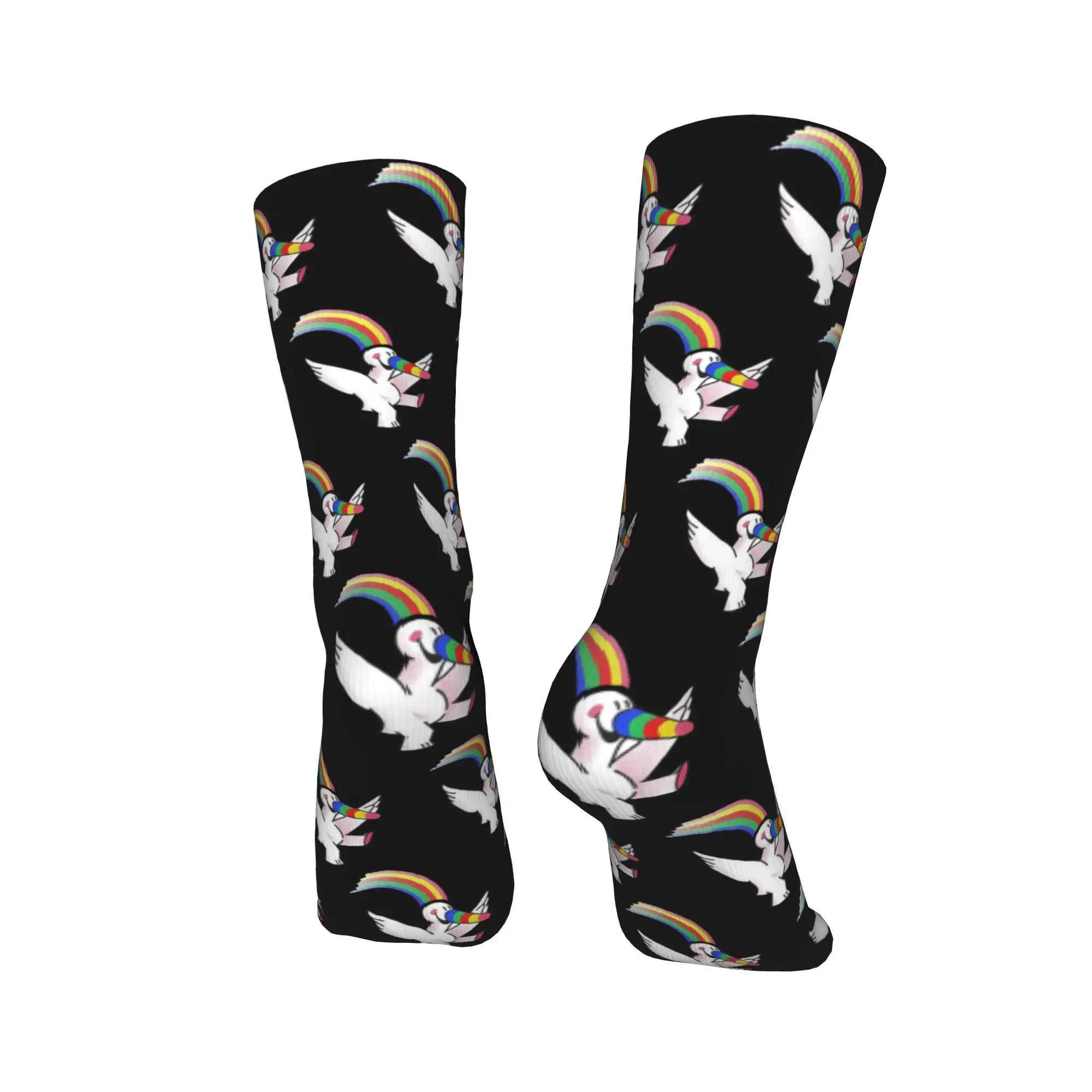 ถุงเท้าคูโร่ทุกฤดูกาลฮาราจูกุคุณภาพสูงถุงน่องกีฬาถุงเท้าหลอดกลางนุ่มสำหรับผู้ชายผู้หญิงคริสต์มาสของขวัญ