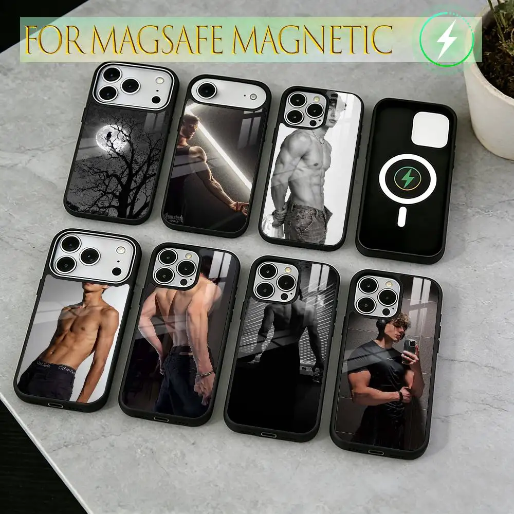 

moon Phone Case For iPhone17,16,15,14,13,12,11 Plus,Pro Magnetic with Magsafe Wireless Charging