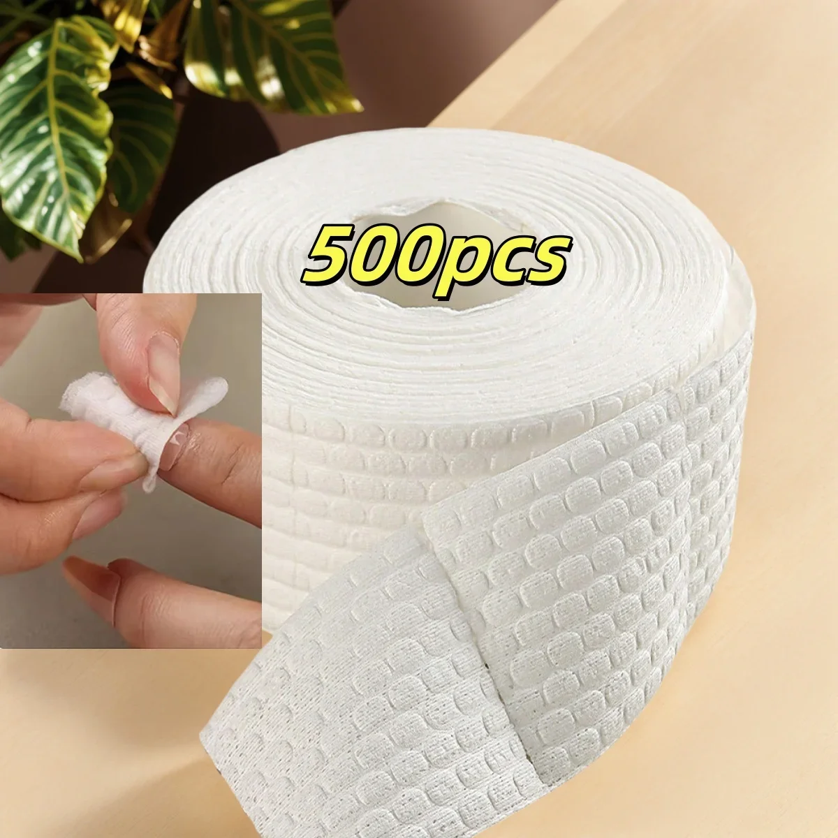 300/500PCS/Roll Nail Cotton Wipes UV Gel Nail Tips Polish Remover Cleaner Lint Paper Pad Soak Nail Art Cleaning Manicure Tools