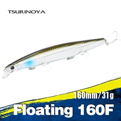 TSURINOYA STINGER 160F Sea Shore Fishing Lure 163mm 31g Slim Floating Minnow Hard Plastics Large Fake Baits With Sharp Hooks