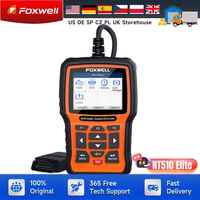 FOXWELL NT510 Elite Wireless Diagnostic Tool Full System Code Reader Active Test ECU Coding OBD OBD2 Car OBD2 Scanner Free Updat