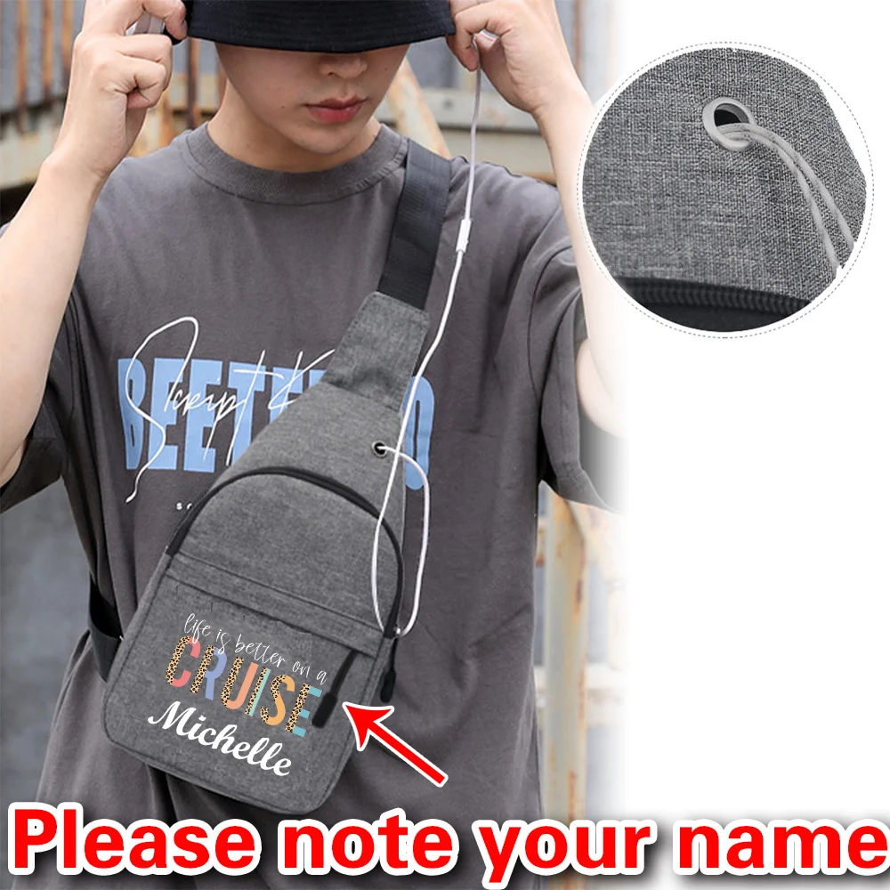 

Персонализированная новая модная нагрудная сумка унисекс по индивидуальному заказу, портативная водонепроницаемая сумка через плечо, дорожная сумка-мессенджер.