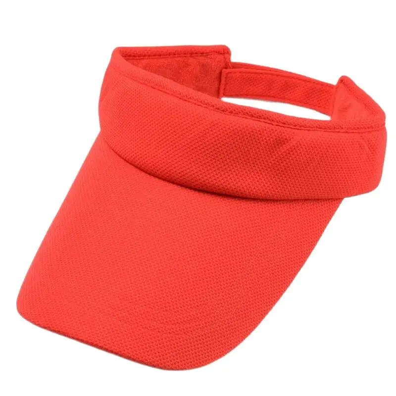 Long Brim Sun Visor Cap for Women Plain Running Golf Visor with Terry Sweatband Orange Red White Pink Black Lt.blue