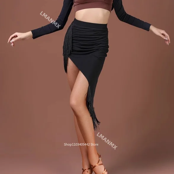 latin-dance-skirt-tassel-skirt-irregular-sloping-skirt-hip-hugging-sexy-skirt
