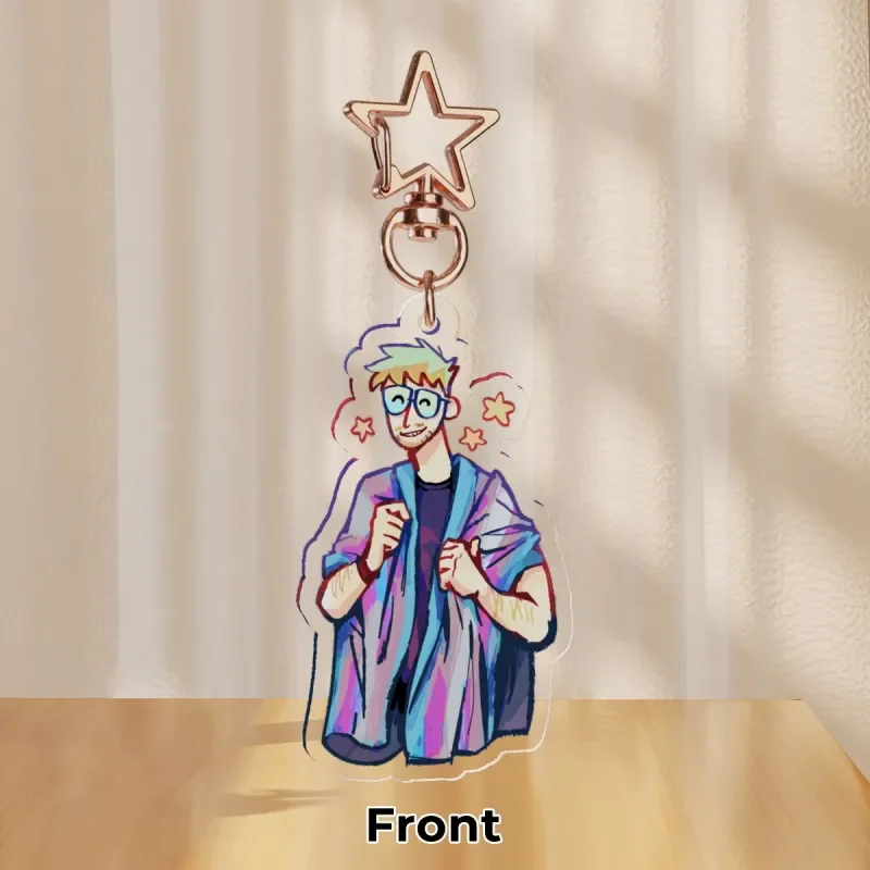 Project Hail Mary Trans Pride Ryland Grace Acrylic Keychain Sci-Fi Novel Character Pendant LGBTQ Space Merch Charm For Book Fans