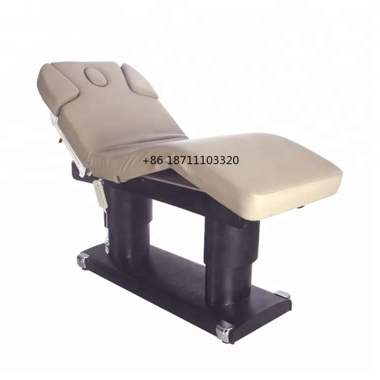 

Electric adjustable height wooden shiatsu heated massage table