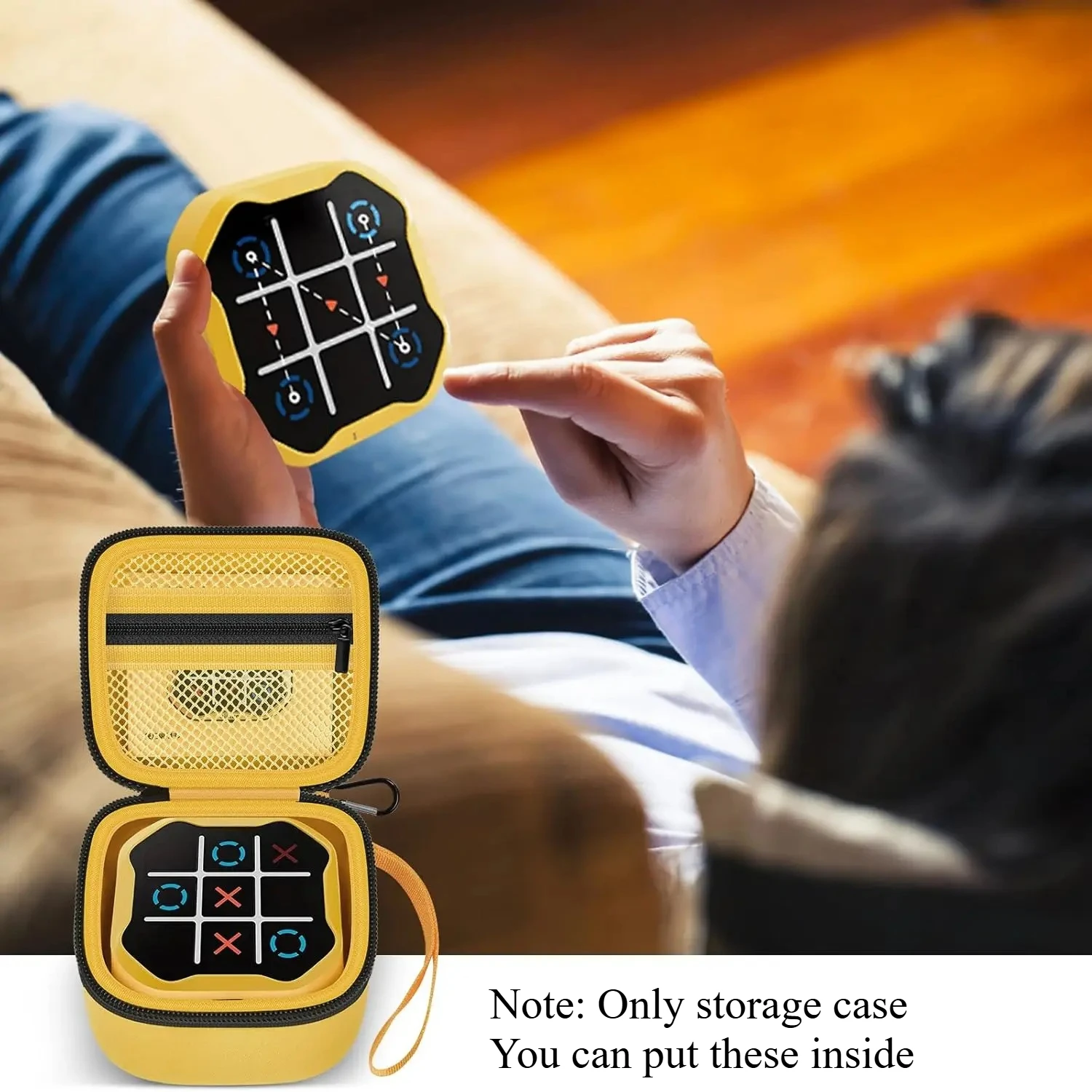 （CASE ONLY)Case Compatible with GiiKER Tic Tac Toe Bolt Game 3-in-1 Handheld Puzzle Game Console, Fidget Toys Board Games Storag view 6