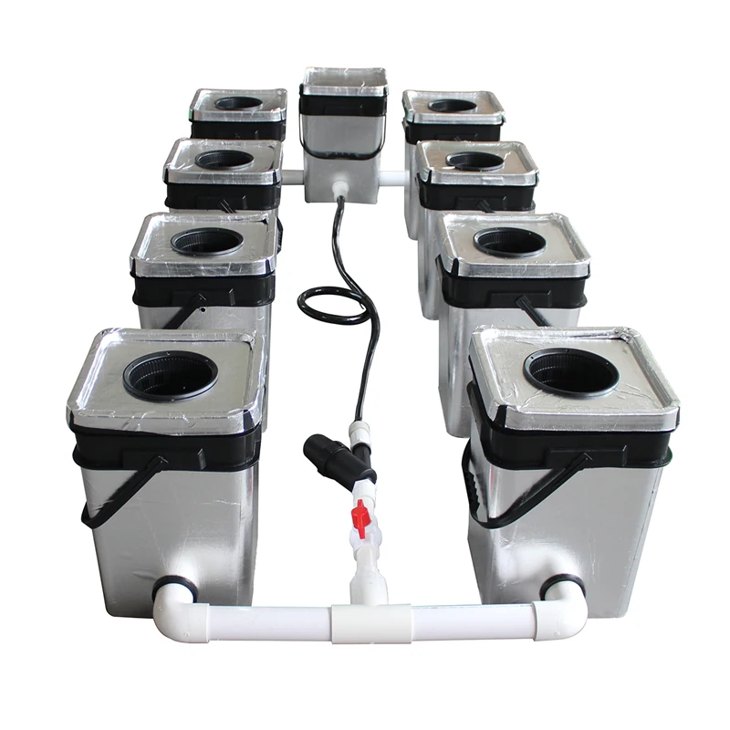 8 Bucket RDWC  Recirculating Hydroponic System Grow Tent Indoor Growing System Container Hydroponics