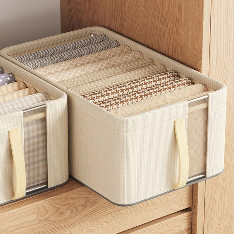 

Clothing Storage Box Stack-able Pants Sweater Organizers Household Closet Divider Boxes Wardrobe Storage Organizer