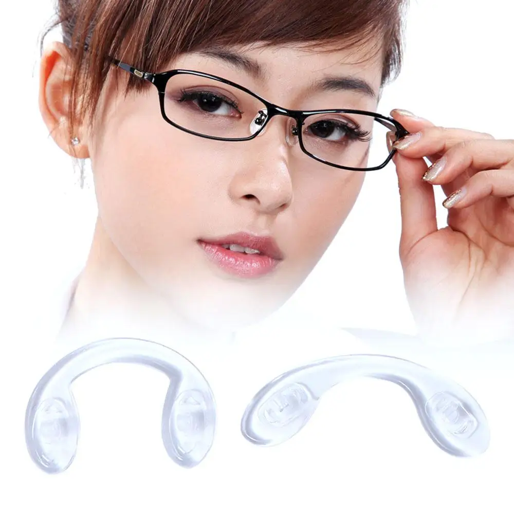 Silicone Anti Slip Transparente Óculos Pads, Ear Hook Glasses Support, Coreano Nose Pad, Confortável Crianças Óculos, 5pcs por conjunto