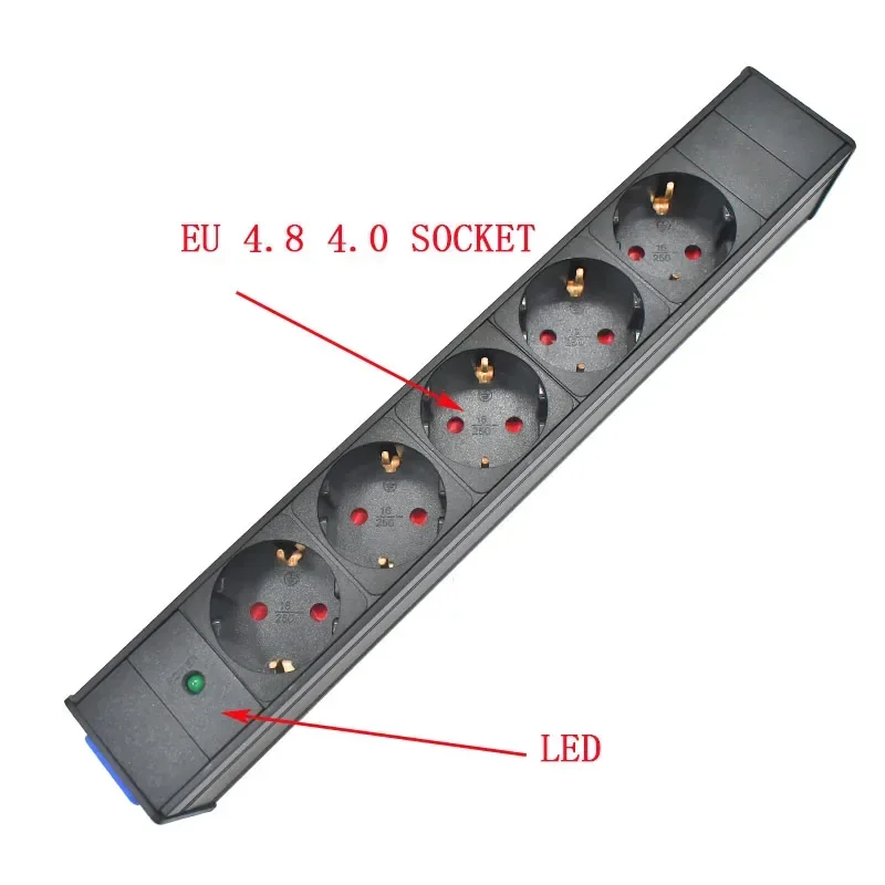 PDU Power Strips Schuko Powerlink box Power amplifier audio 3P Aviation in/out plug LED display1-11AC EU output SOCKET