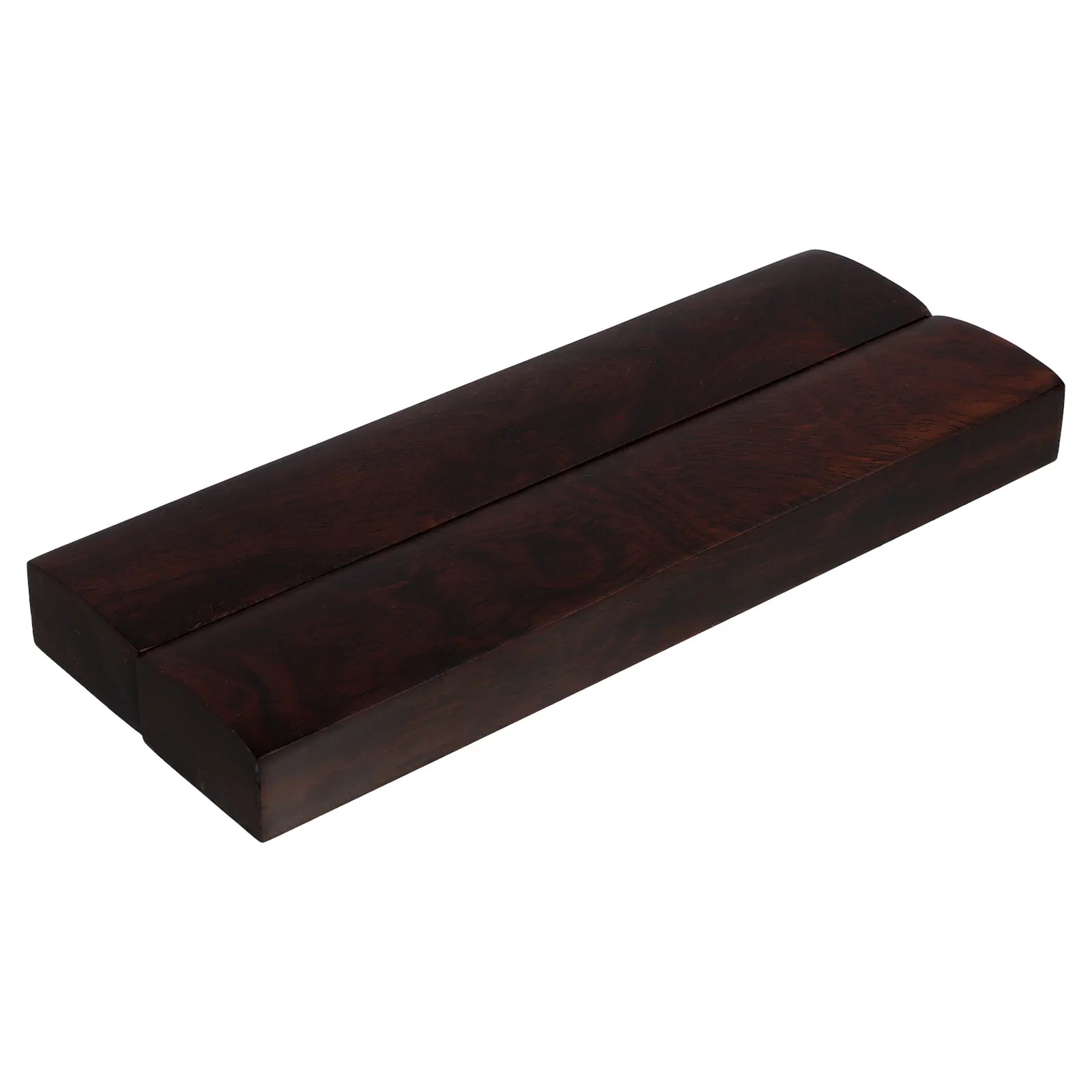 2Pcs Premium Black Catalpa Wood Paperweights Elegant Simple Design Heavy Solid Paper Holder for Calligraphy Painting Drawing