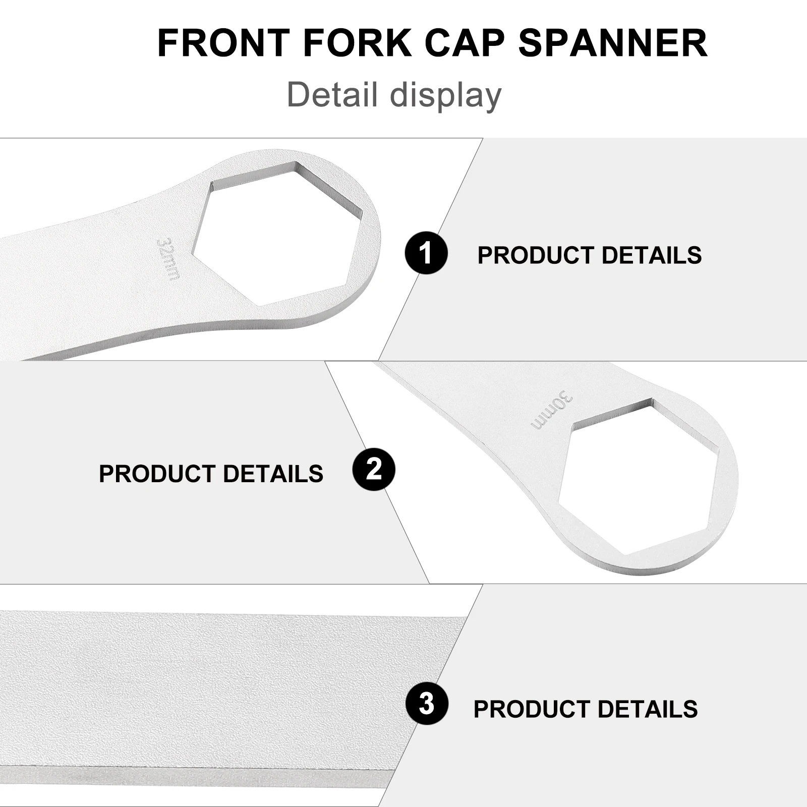 

Front Wrench 30/32Mm Double Head Stainless Steel Bike Tool Cycling Front Fork Remover Spanner Fork Repair Tool Anodized