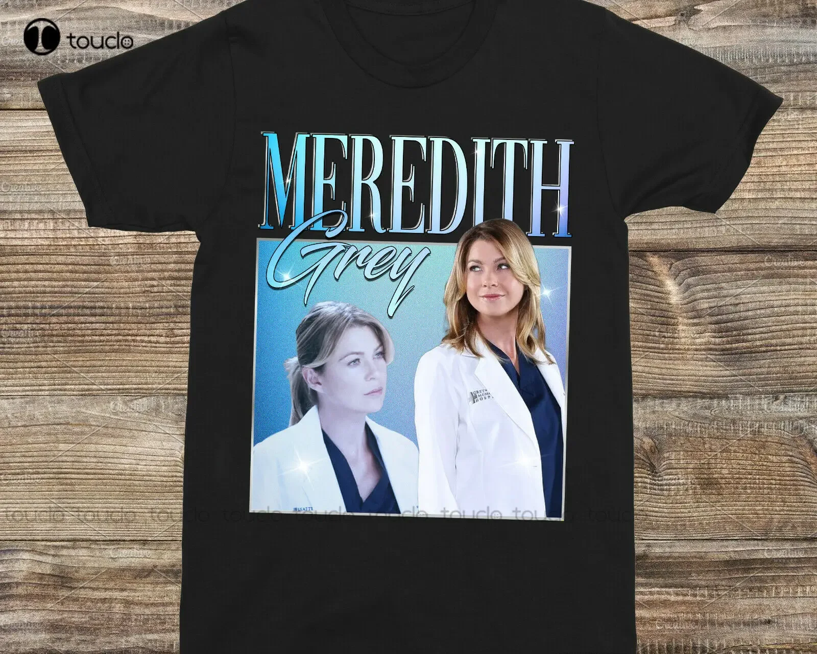 Meredith Grey Grey'S Anatomy Ellen Pompeo 90S Vintage T-Shirt Women'S Shirts Cotton Tee Shirts S-5Xl Unisex