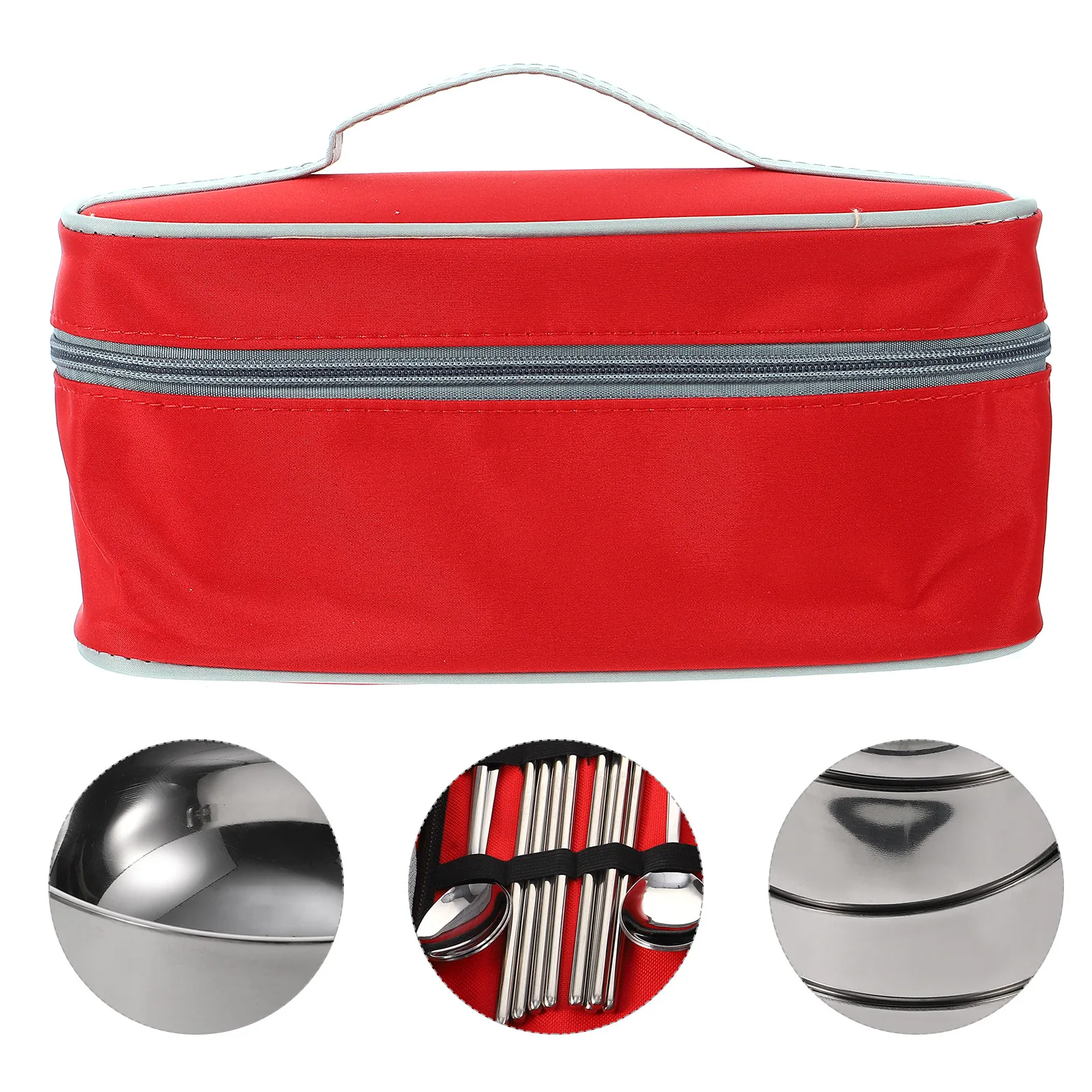 1Set Stainless Steel Tableware Set Ergonomic Lightweight Portable Bowls Spoons Chopsticks Kitchen Home Dining Travel Essentials