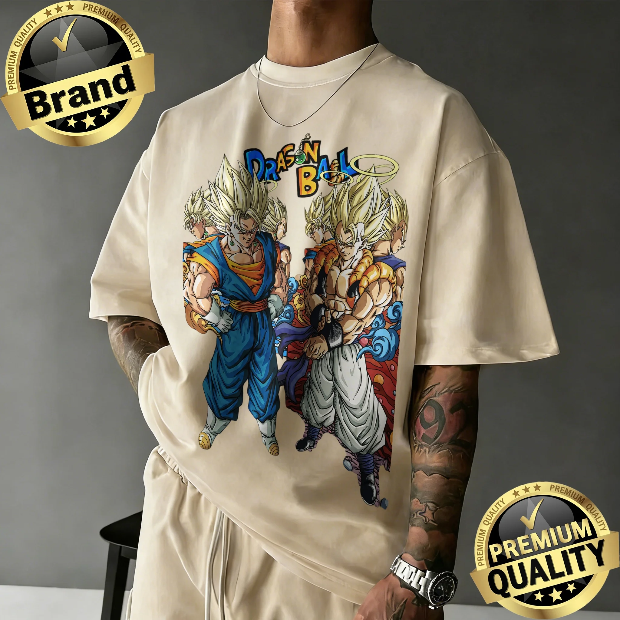 2026 New Hot Summer 2026 Summer Dragon Ball Z Oversized T-shirt for Men Women Kids Vegito Gogeta Super Saiyan Retro Print Tee - view 4