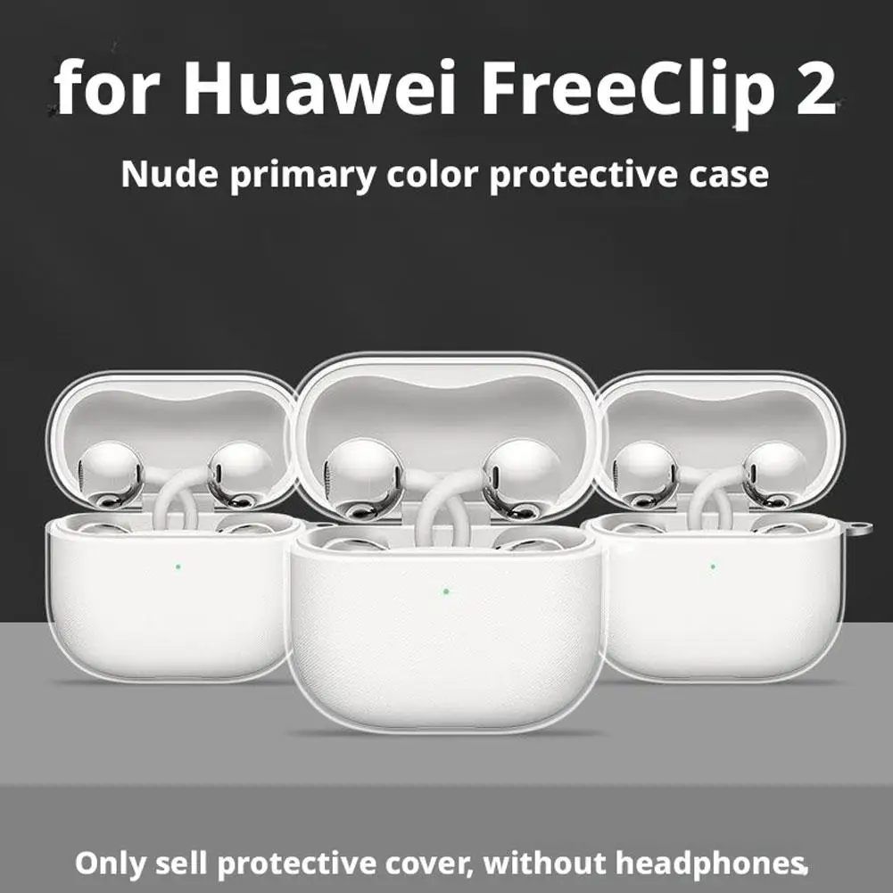 

Case for HUAWEI FreeClip 2,Earclip Ear Hook Earbuds Cover,Transparent Soft Protective Shell, Accessories Kit with Lanyard