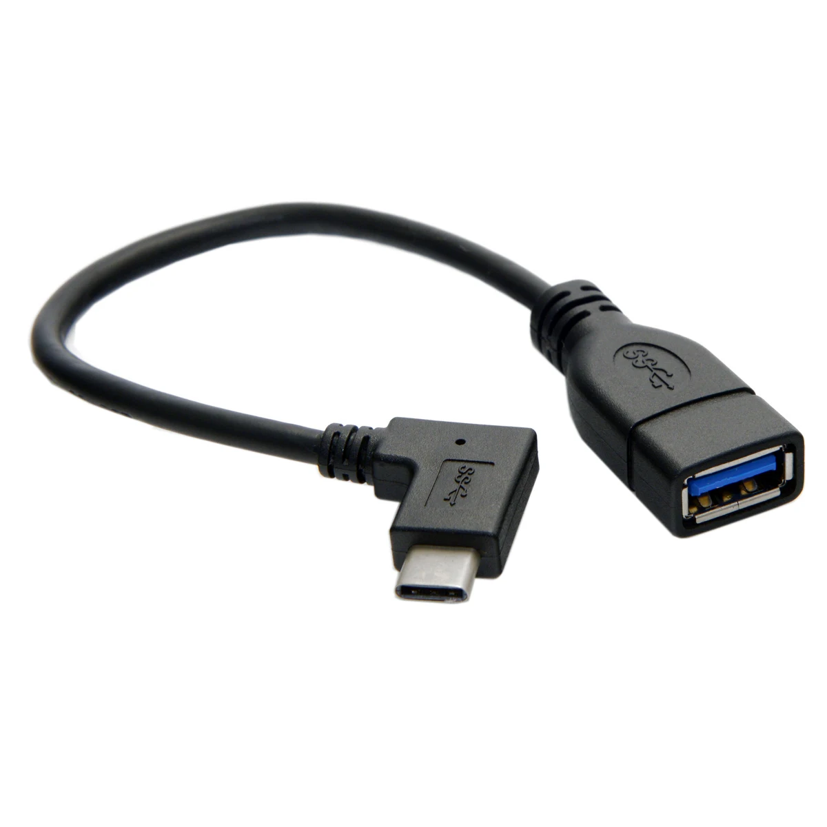 CYSM 90 Degree Right Angled USB-C USB 3.1 Type C Male to A Female OTG Data Cable for Tablet Mobile Phone 10cm 20cm