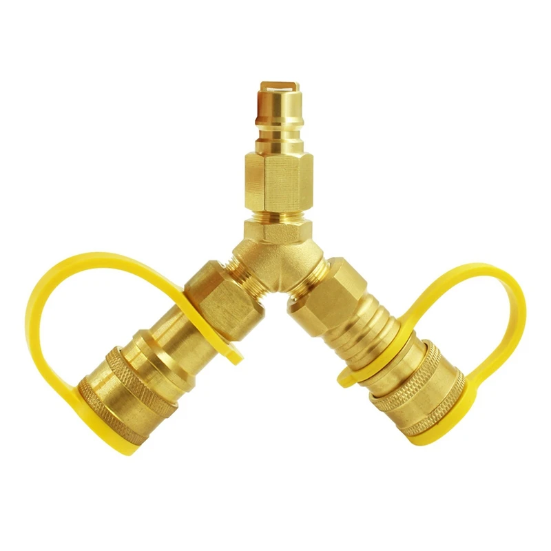 

3/8Y Type Natural Gas Quick Connector Y-Shaped Connector Suitable For Ovens/Pizza Ovens