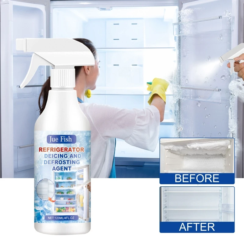 Efficient Fridge Freezer De-Icers Defrosting Rapid Thawing Formula Cleaner to Remove Ice Fast Easily Use