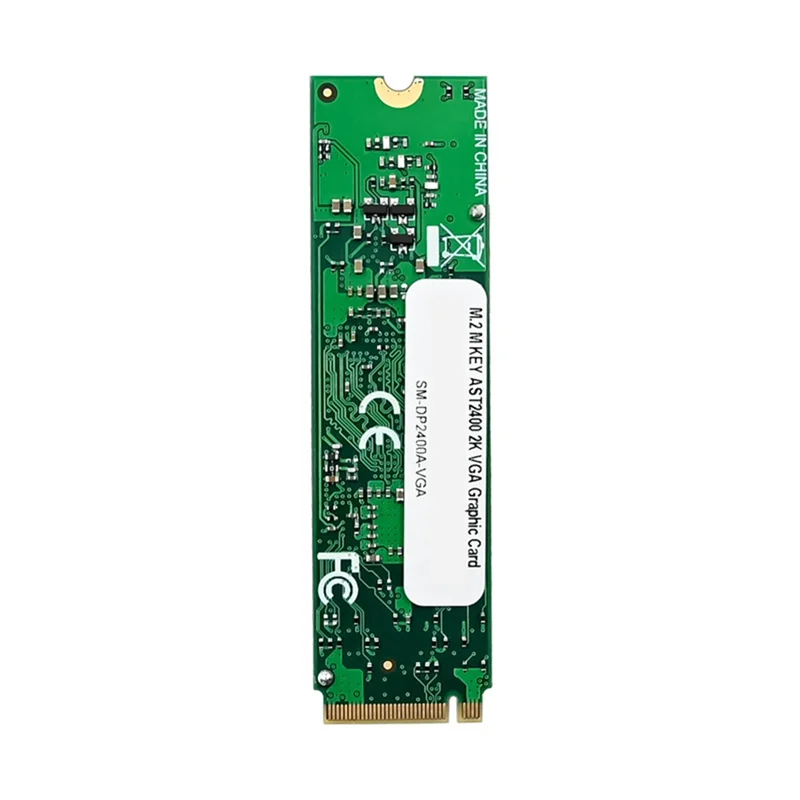 VoltSVGA Single Port 2K GPU Graphics Card M. 2 M Key 2280 To AST2400 2K VGA Embedded Industrial-Grade Network Adapter