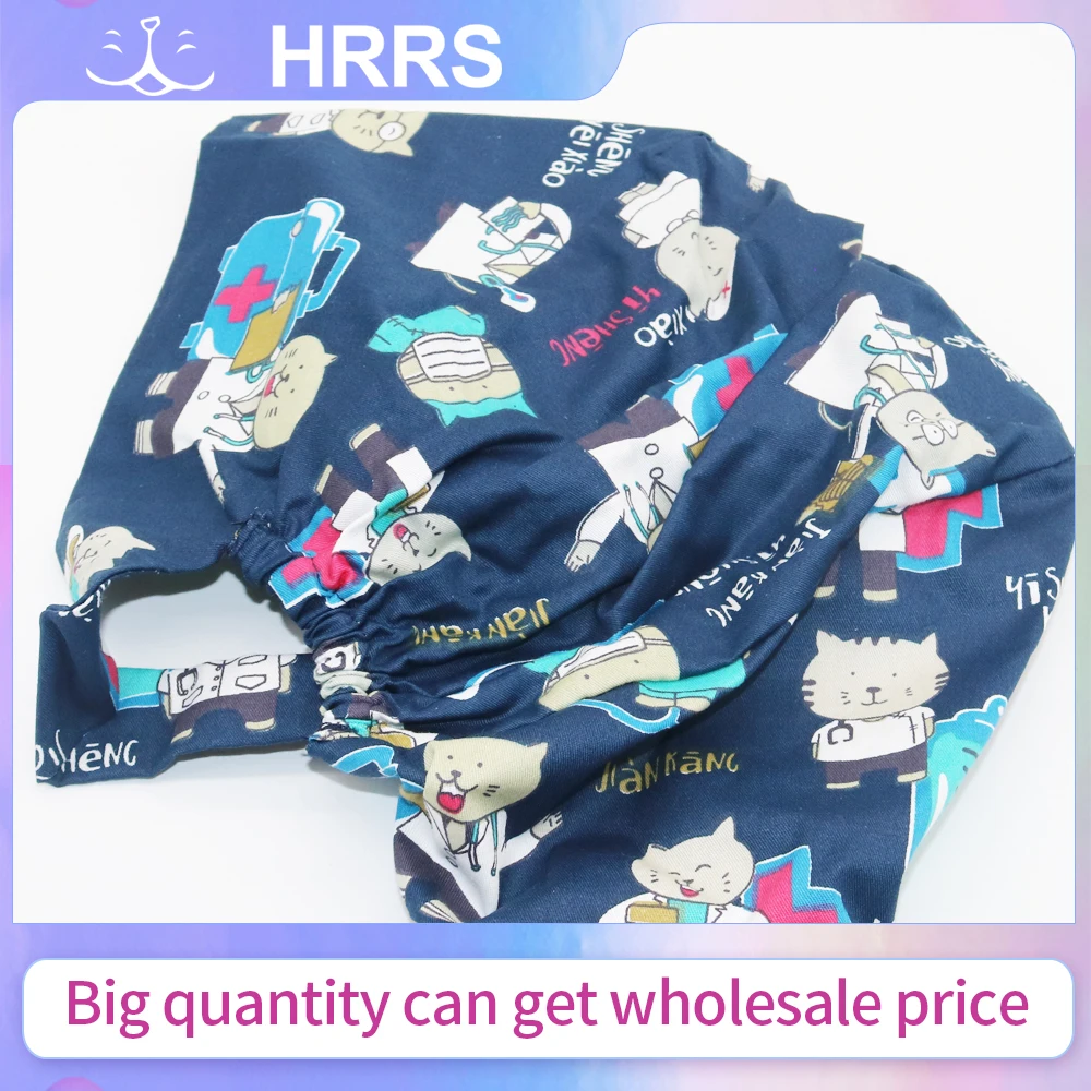 

Регулируемое встроенное полотенце, хирургическая шапочка, кепка для врача и медсестры, кепка-скраб с принтом, милый стоматологический салон, унисекс