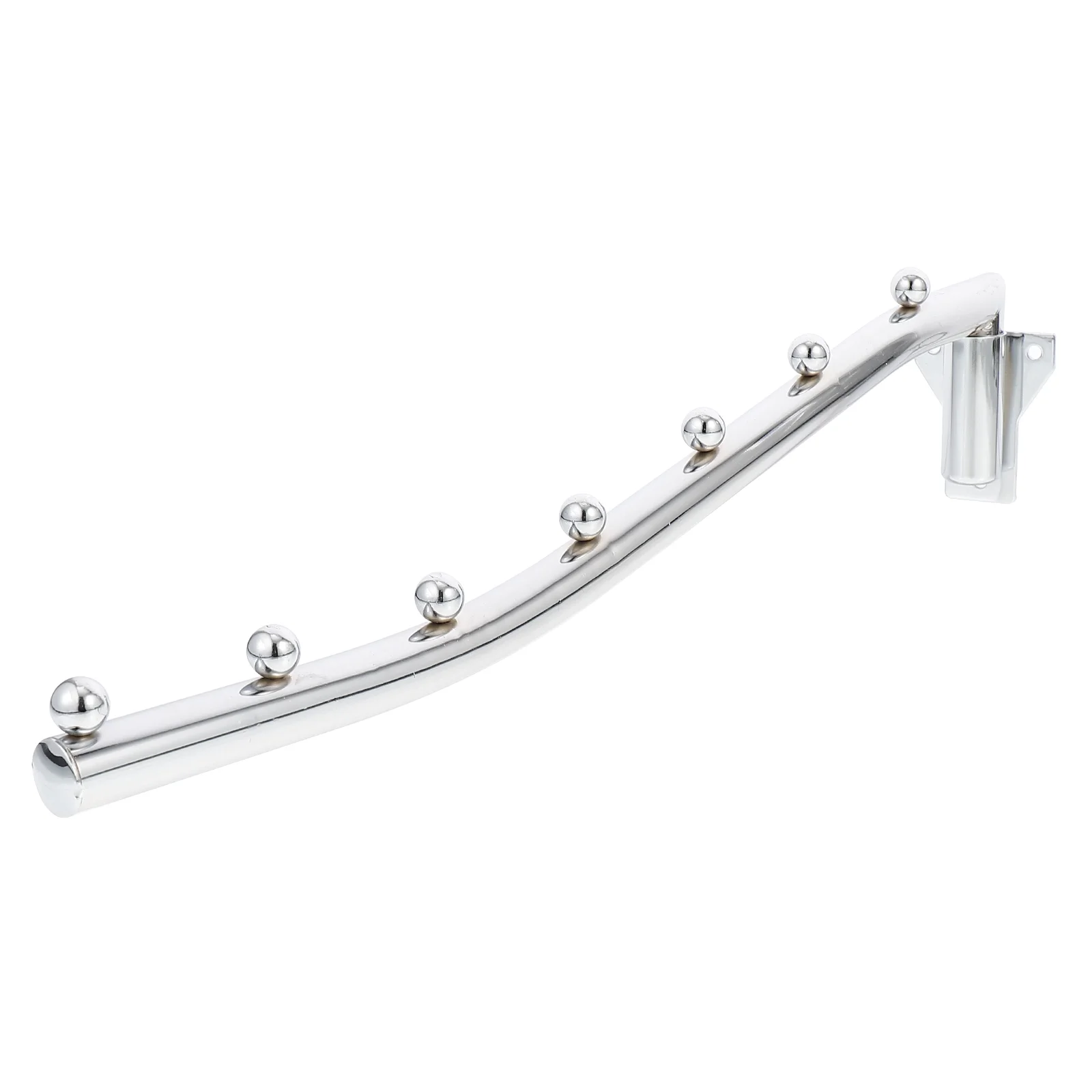 

Hooks Hanger Clothes Drying Rack Swing Arm Silver Iron Folding Wall Coat Hangers