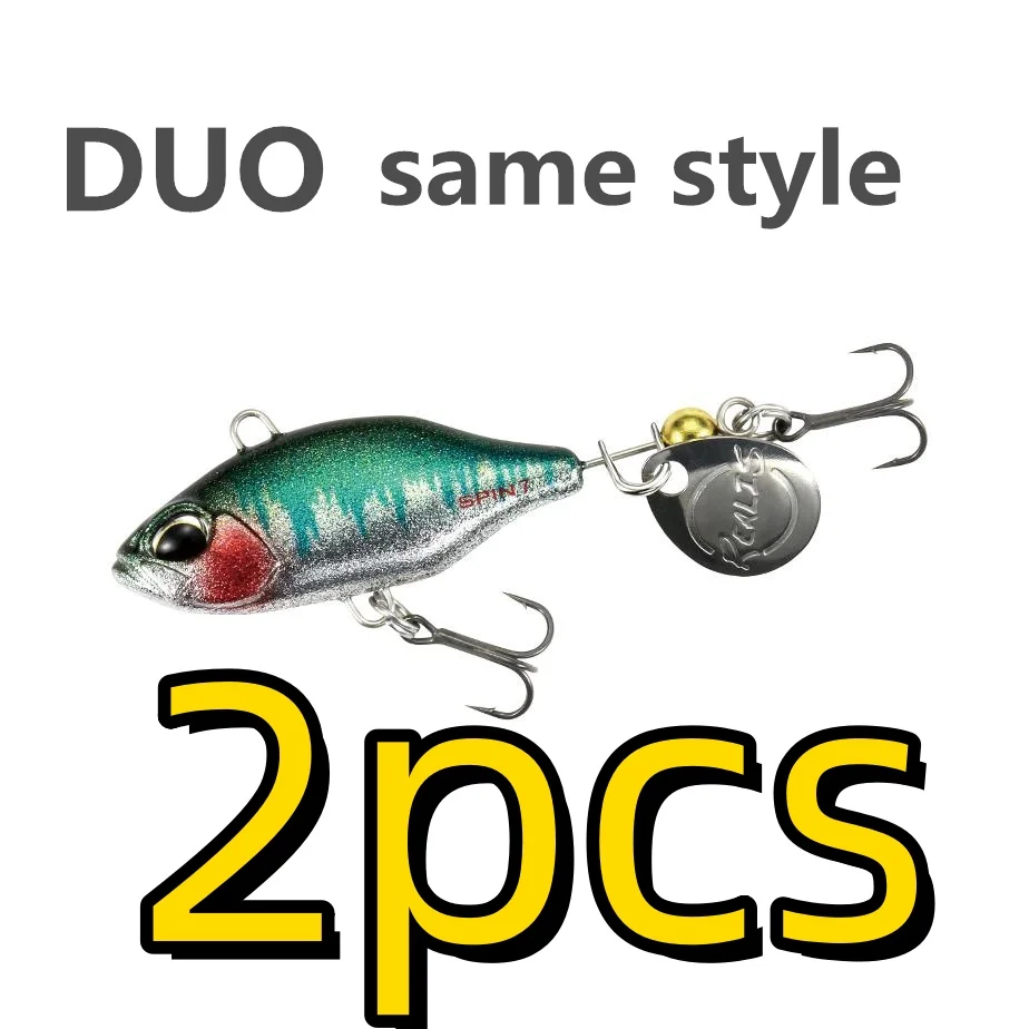 LURETV DUO نفس النمط الياباني REALIS SPIN 2 قطعة 5.5 سنتيمتر 8.7 جرام VIB مركب بريق طبقة السباحة الكاملة باس إغراء 9035 #1