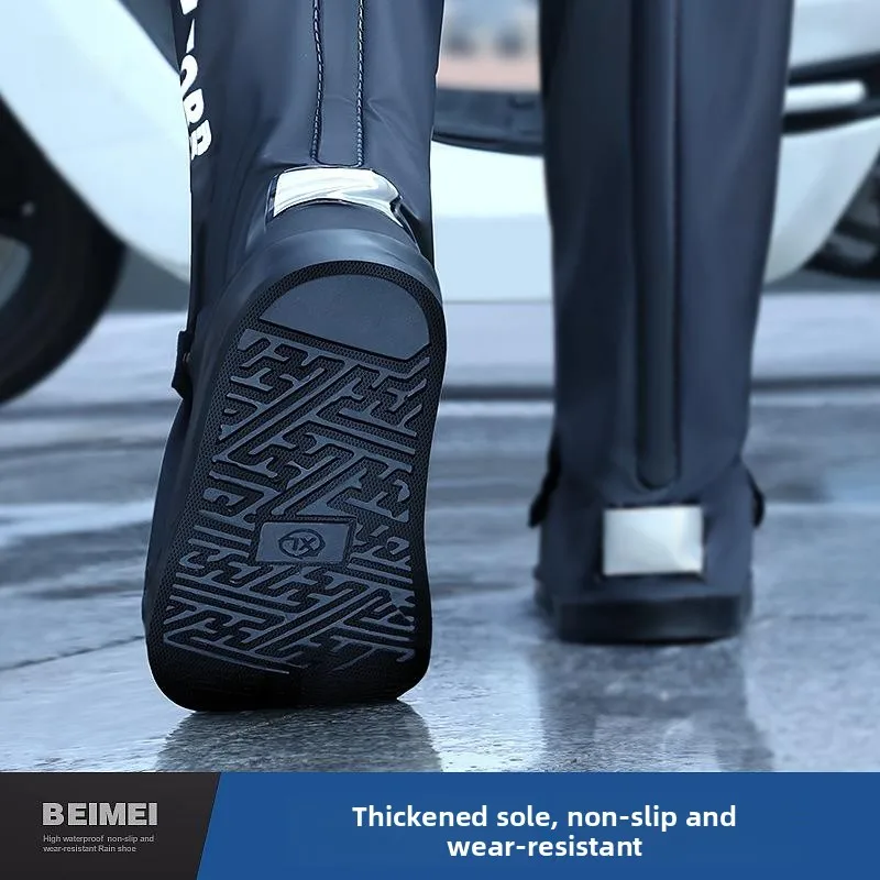 Waterproof Anti-Slip Thiened High-Tube Rain Boot Covers for Men And Women Durable oe Covers for Rainy Days