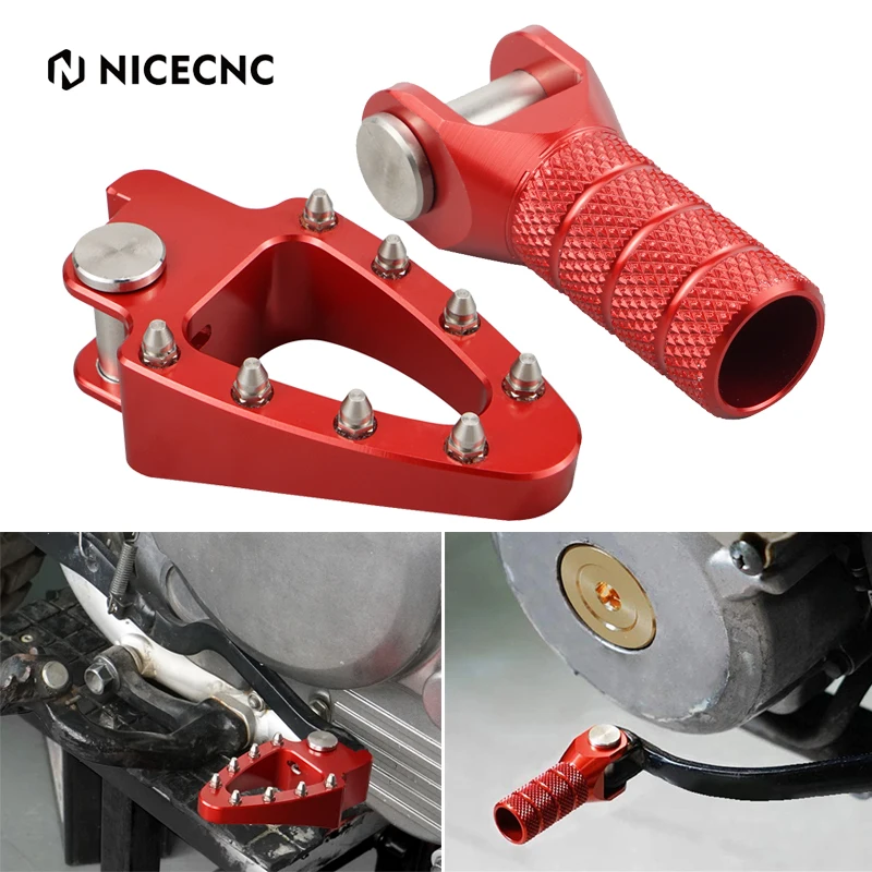 

For Honda XR650L 1993-2023 Enlarged Brake Foot Pedal Plate & Gear Shift Lever Tip XR 650L 2022 2021 2020 2019 Billet Aluminum