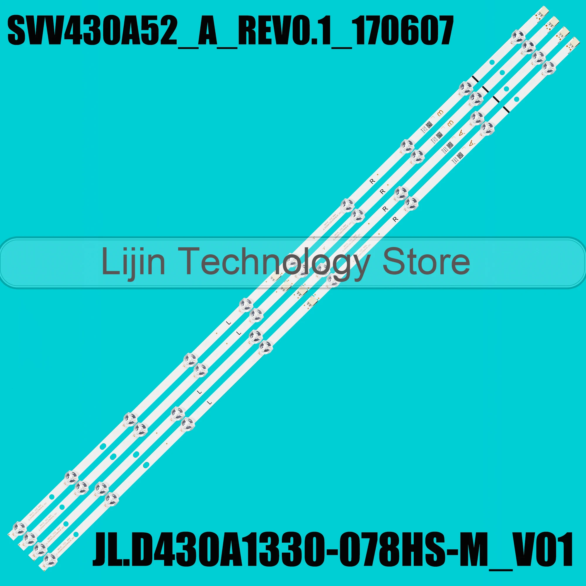 LED strip For SVV430A87 TX-43GS350E 43FX555E 43FX555B 43FX551B 43GX550E 43GX550B 43GX555E 43GX555B 43GX551B 43GS352B SVV430A52_A