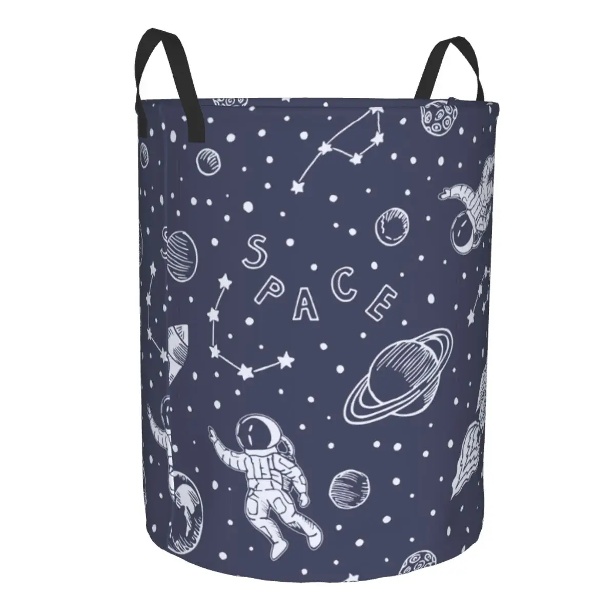 Custom Space And Astronaut Laundry Basket Foldable Large Clothing Storage Bin Baby Hamper