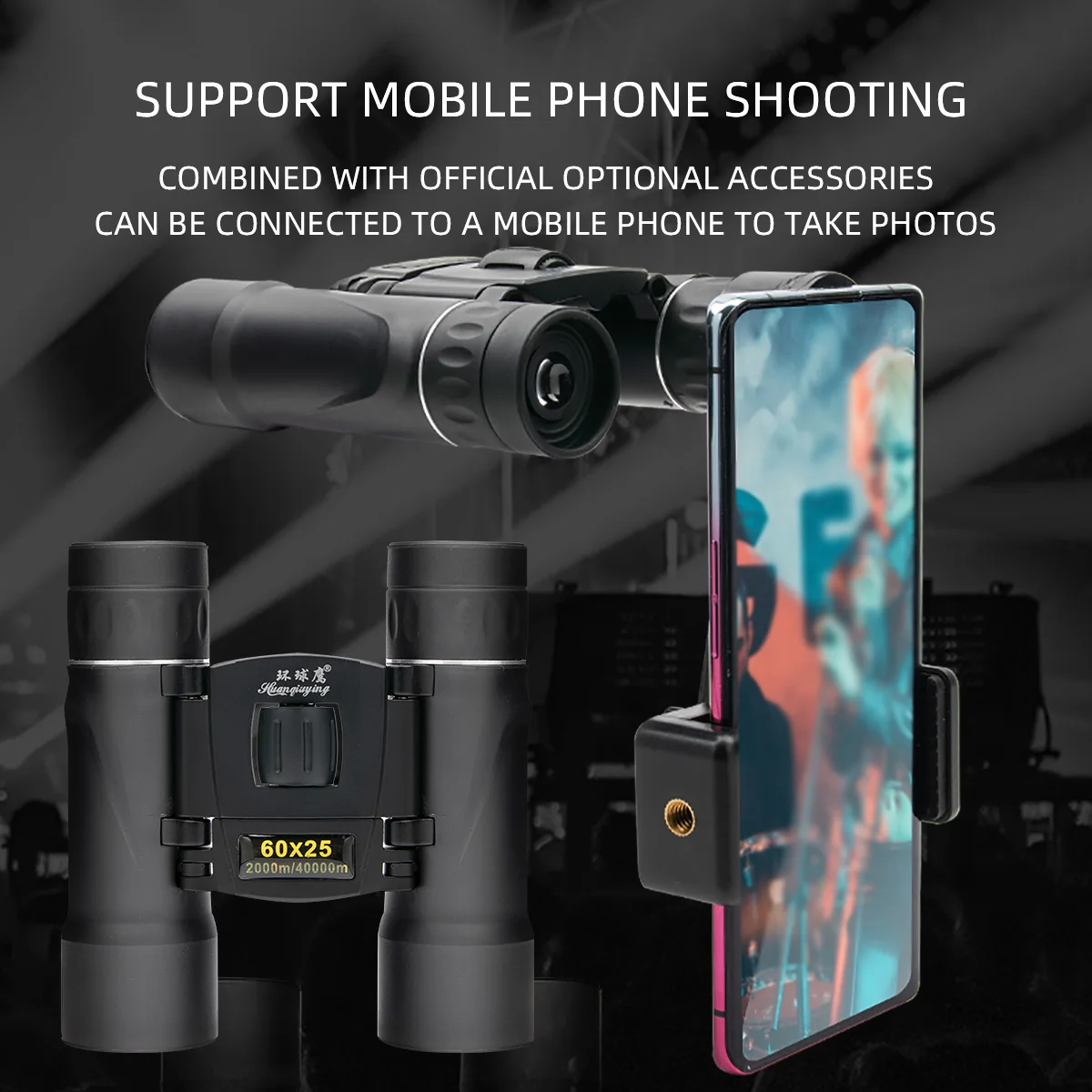 مناظير 10X25 HD تلسكوب صغير محمول BAK4 FMC طلاء في الهواء الطلق مشاهدة الطيور السفر التخييم لعبة الكرة