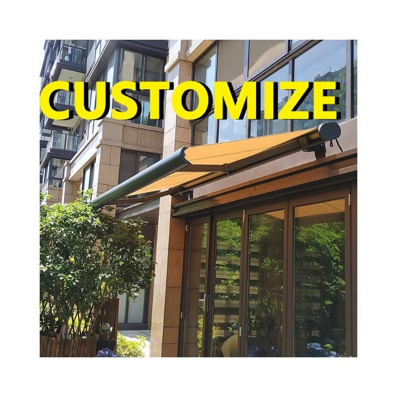 Any Size Custom Aluminum Retractable Awning Waterproof Sun Protection Terrace Balcony Patio Outdoor Heavy Duty Weather Resistant
