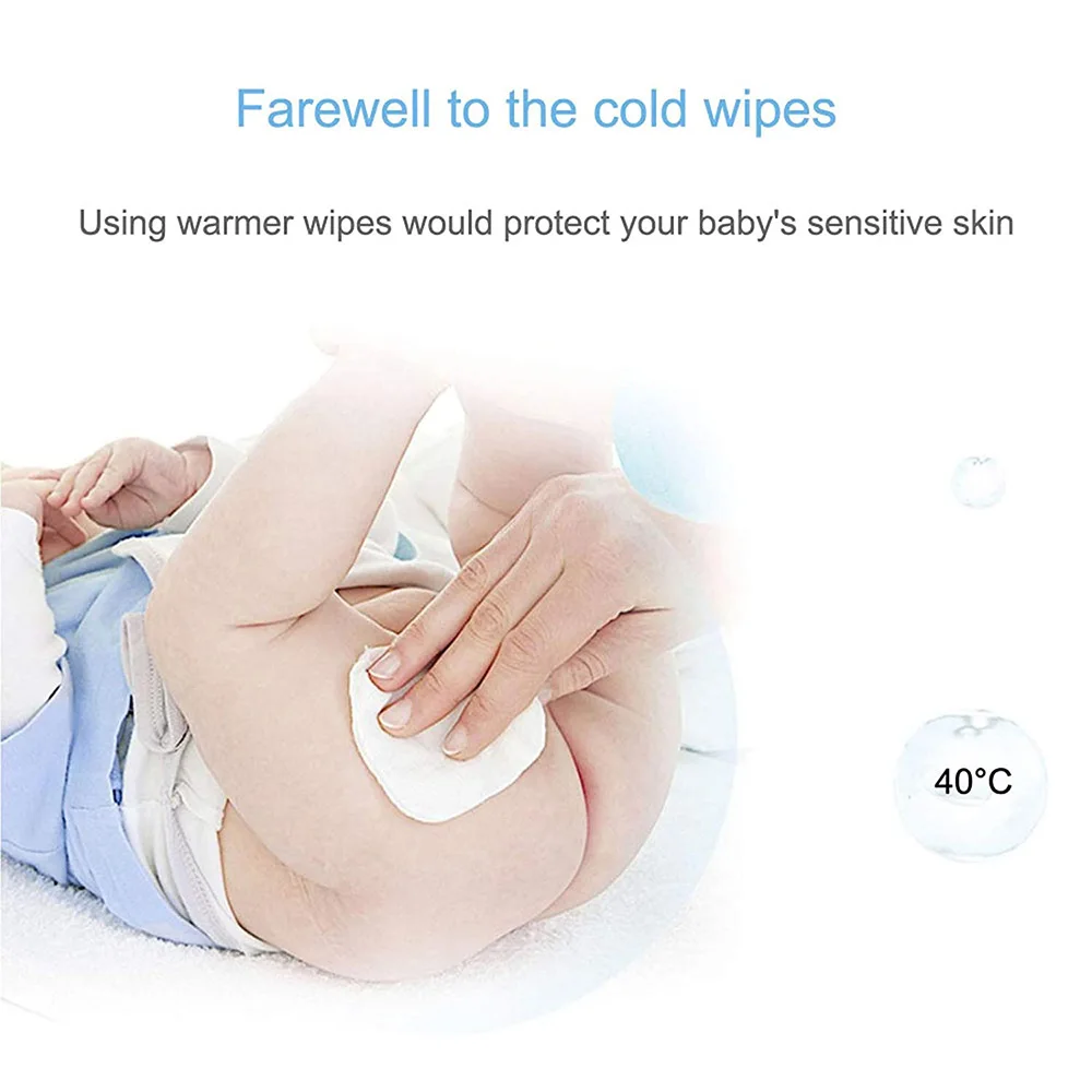 Baby Wipe Warmer Portable USB Infant Wet Wipes Warmer Bag for Vehicle and Home Use Temperature Control Thermostat