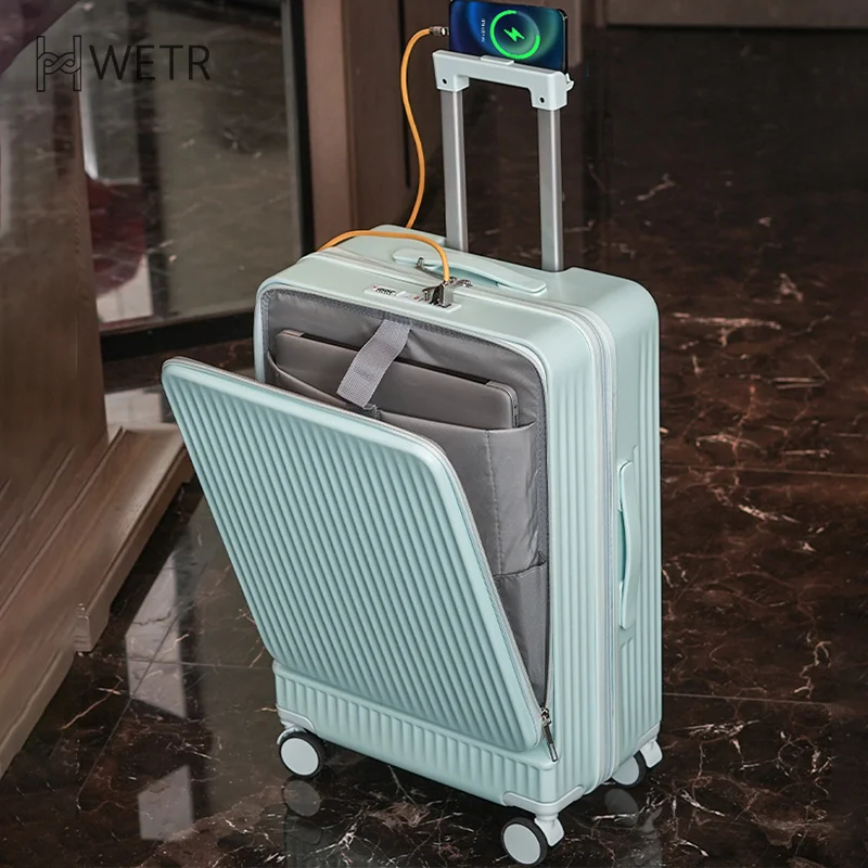 

Front Opening Suitcase For Men And Women New Multi-functional Code Suitcase Trolley Case