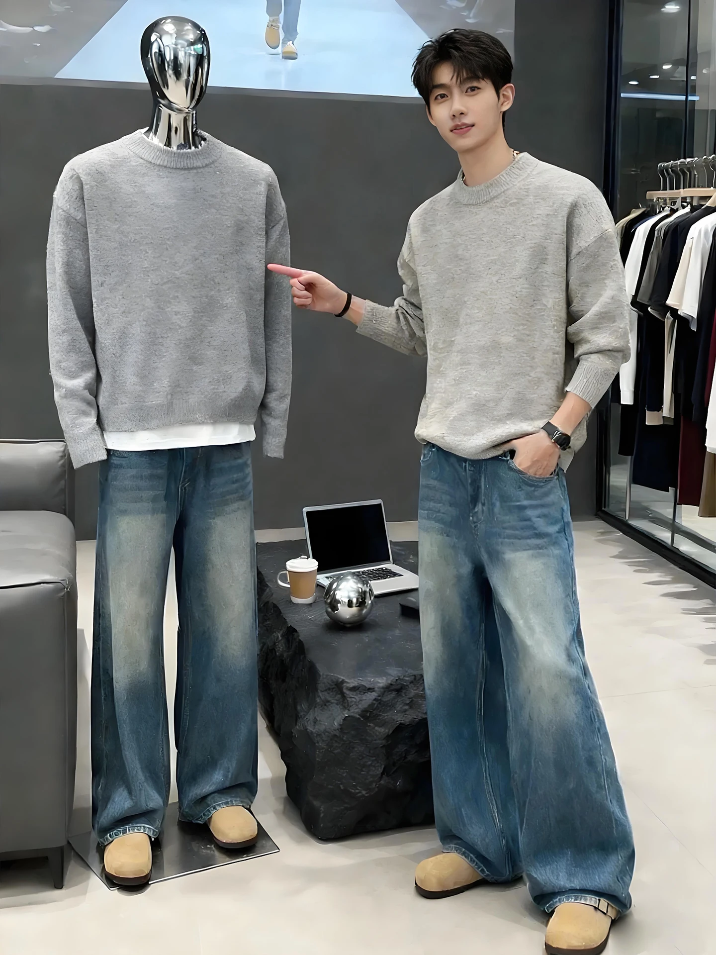 

Cleanfit American Sle круглый трикотаж на подкладке Ne Fce осень-зима мужская внутренняя одежда ленивый Sle базовый слой пряжи irt