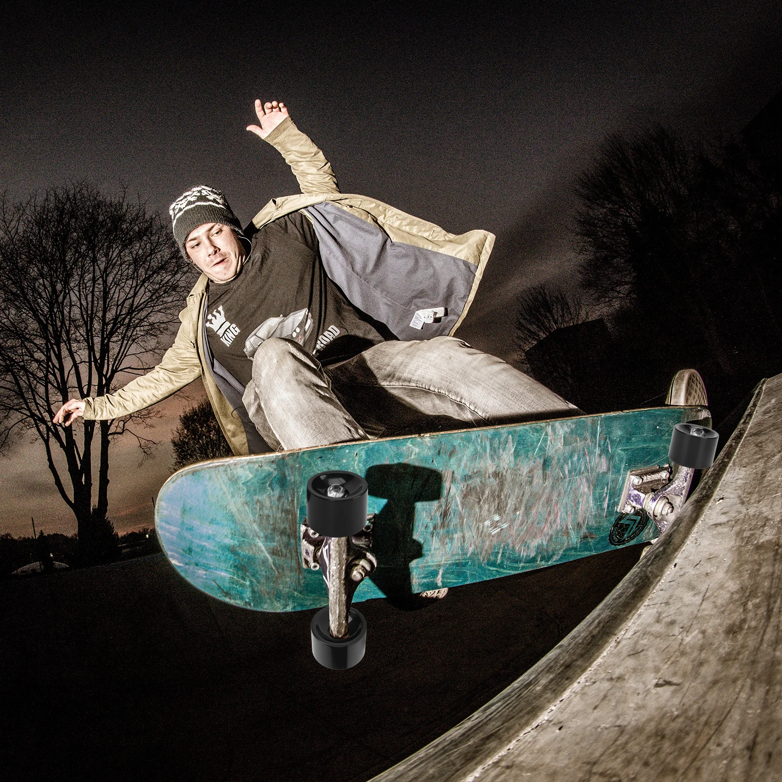 4 قطعة عجلات لوح التزلج استبدال مرونة عالية Pu عجلات لوحية طويلة أجزاء لوح التزلج الشارع مقاومة للصدمات