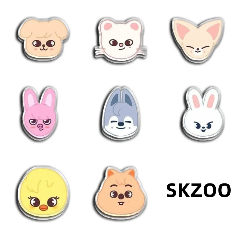 

2025 Latest SKZOO Acrylic PP Clip Creative Cartoon Anime Star Cartoon Stationery Clip