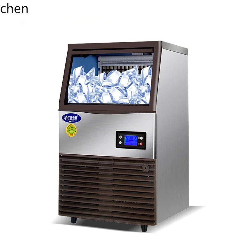 D28  commercial ice machine 100KG milk tea shop large and small automatic square ice making machine