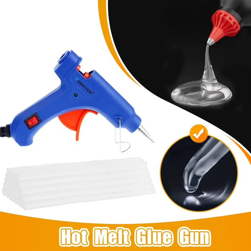 Hot Melt Glue Gun Industrial 20W Mini Guns Thermo Electric Mini Heat Temperature Thermo Electric Repair Tool with Glue Sticks